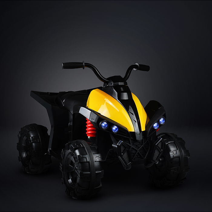 Квадроцикл U035644Y "Покоритель дорог" на аккумуляторе, в коробке (желтый)