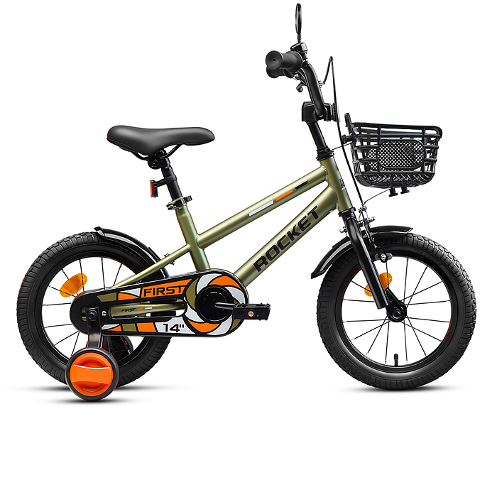 Велосипед 14" Rocket First, цвет хаки