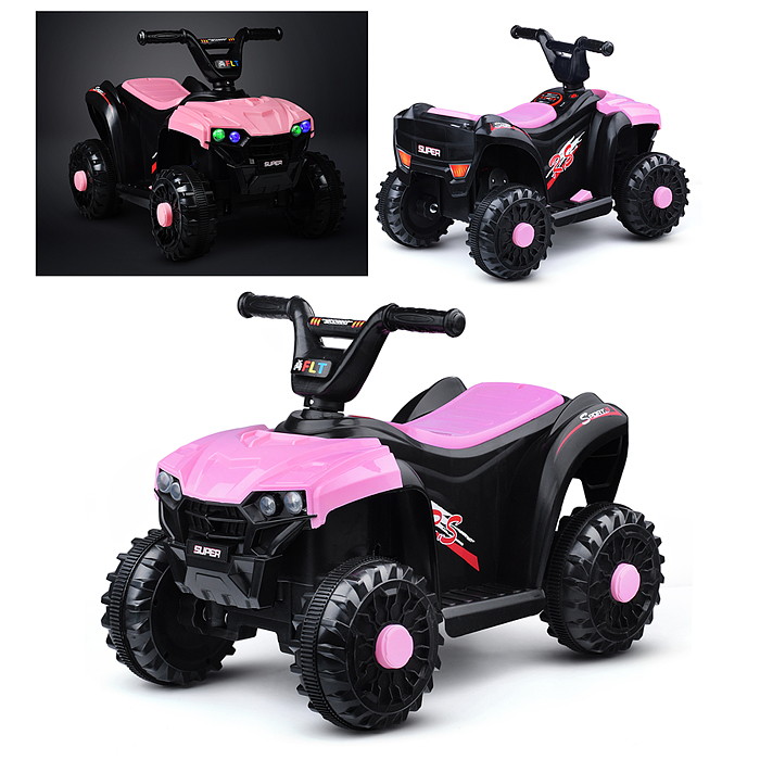 Квадроцикл U014104Y "Супер квадро" на аккумуляторе, в коробке (розовый)