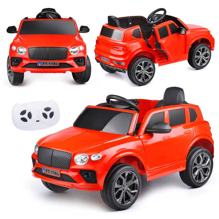 Электромобиль U023402Y "Авто для прогулки" на аккумуляторе, с р/у управлением, в коробке (красный)