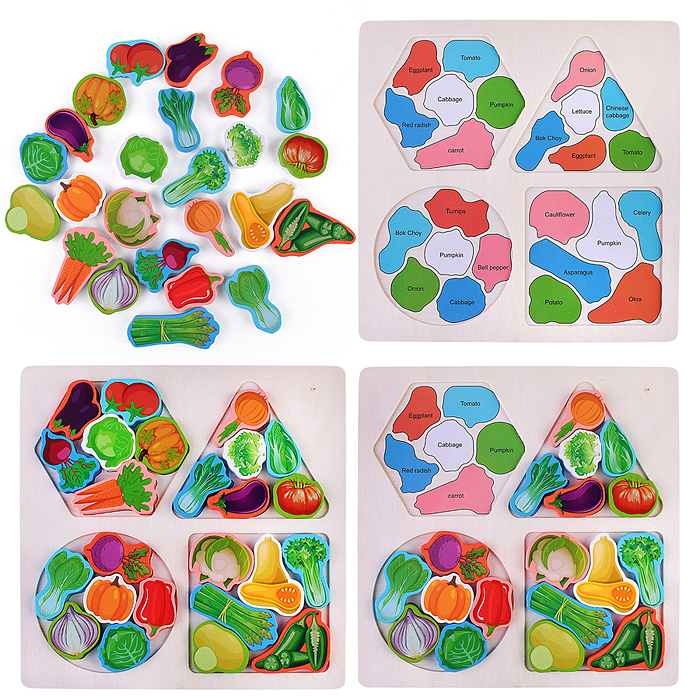 Пазл-вкладыш D2248 "Овощи"