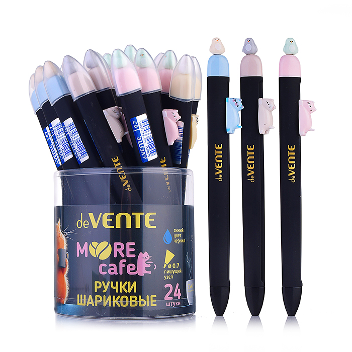 Ручка шариковая автоматическая подарочная "MooreCafe" с декоративным элементом, d=0,7 мм, с