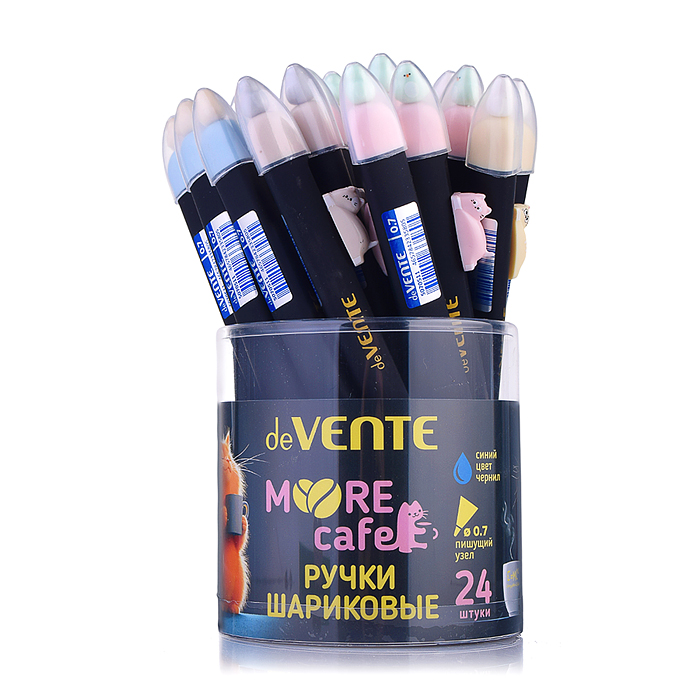 Ручка шариковая автоматическая подарочная "MooreCafe" с декоративным элементом, d=0,7 мм, с