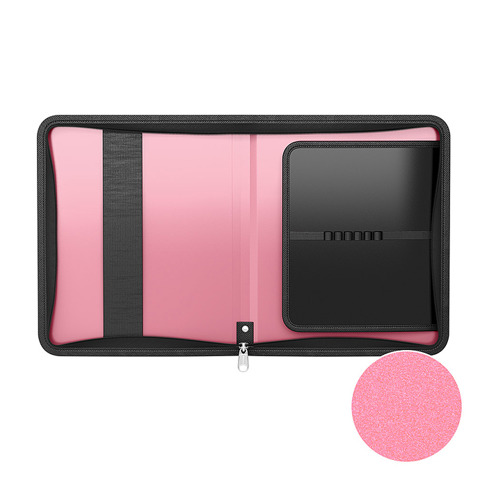 Папка для тетрадей на молнии пласт. с отделением для ручек и доп. резинкой Diagonal Pastel