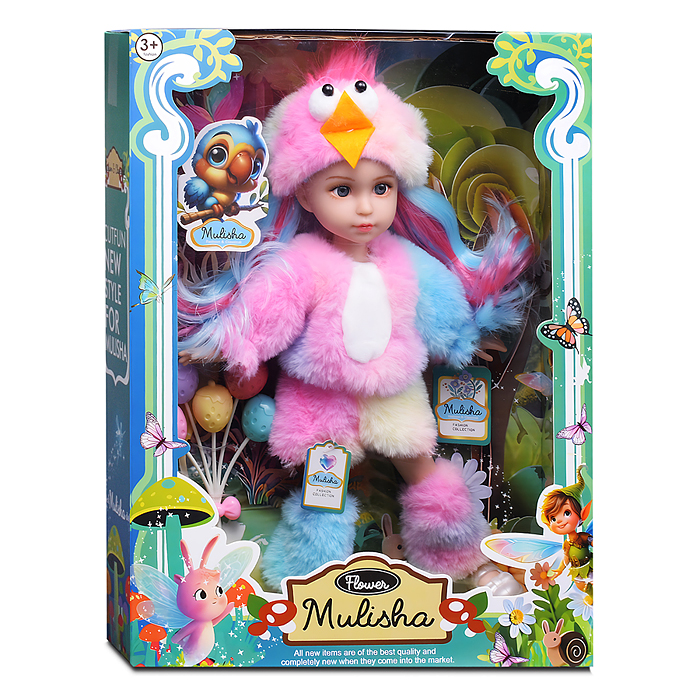 Кукла QJ183A "Милла" в костюме цыпленка, в коробке