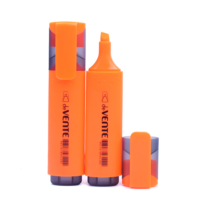 Фото к товару Маркер-выделитель плоский корпус, скошенный наконечник, ширина линии 1-5 мм, оранжевый Маркер-выделитель плоский корпус, скошенный наконечник, ширина линии 1-5 мм, оранжевый