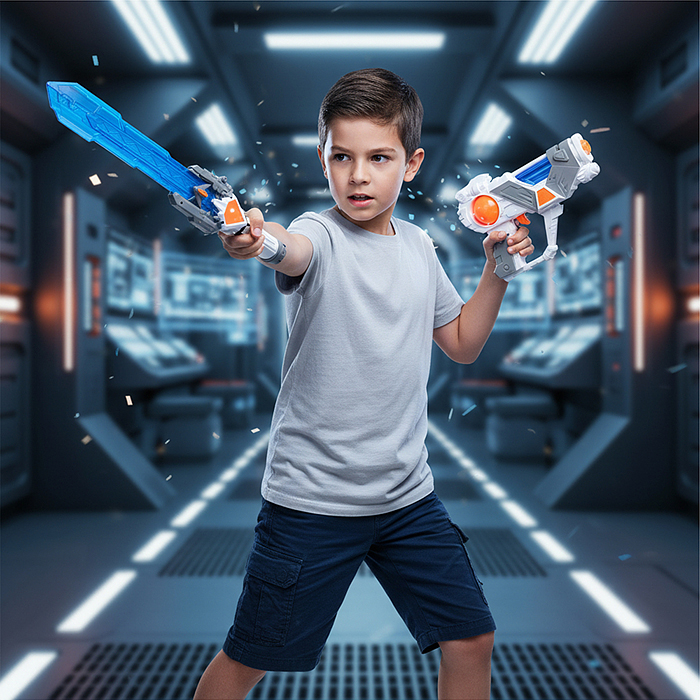 Набор оружия 4216 "Звездный шпион" (свет, звук) на батарейках, в коробке