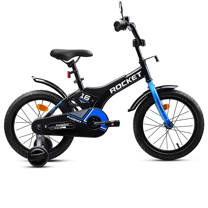 Велосипед 16" Rocket Phoenix, цвет черно/синий