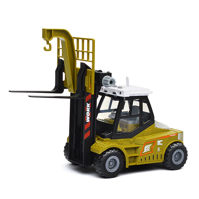 Машина KLX900-56 "Вилочный погрузчик" с прицепом (свет, звук) в коробке