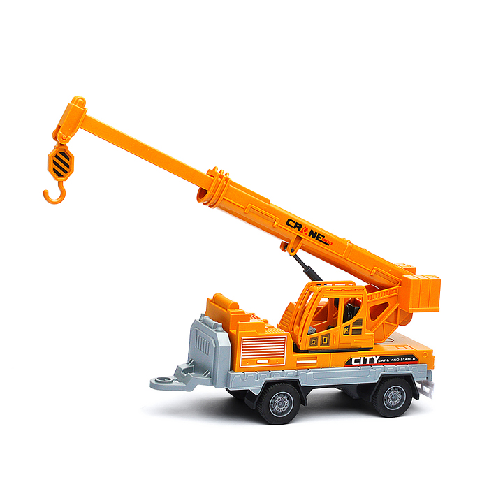 Машина KLX900-7 "Трактор-погрузчик" с краном (свет, звук) в коробке