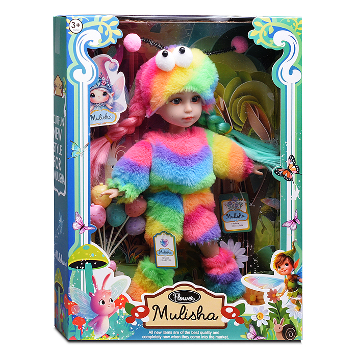 Фото к товару Кукла QJ183 "Рита" в костюме радужного монтрика, в коробке Кукла QJ183 "Рита" в костюме радужного монтрика, в коробке