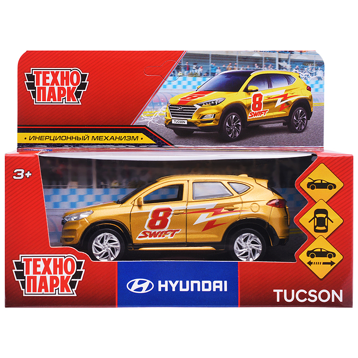 Машина металл Hyundai Tucson спорт длина 12 см, двери, багаж., инерционная