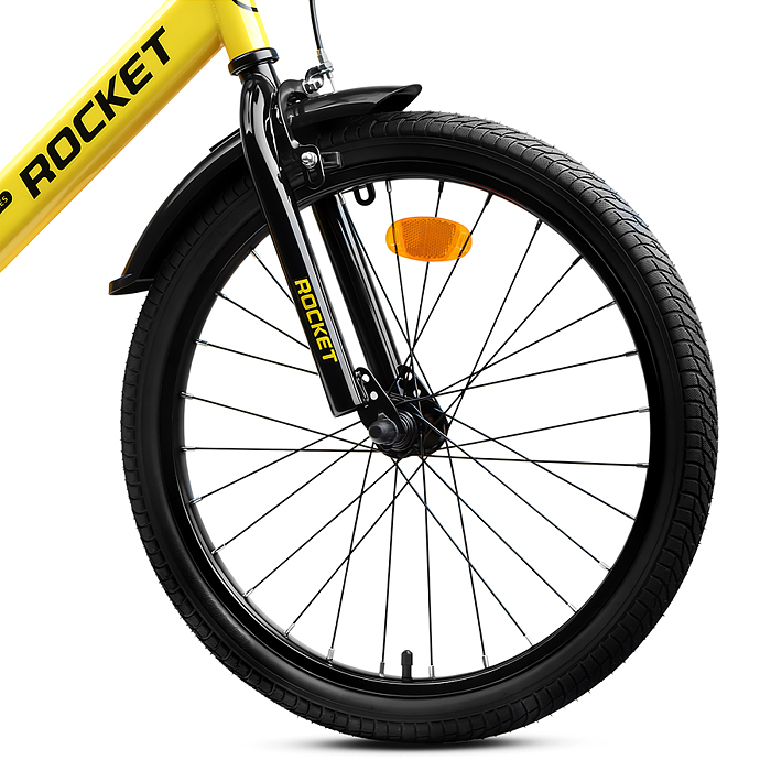 Фото к товару Велосипед 20" Rocket Juster, цвет желтый Велосипед 20" Rocket Juster, цвет желтый