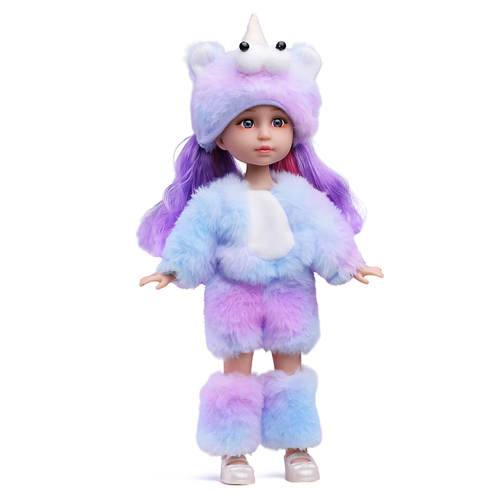 Кукла QJ183C "Дарина" в костюме единорога, в коробке