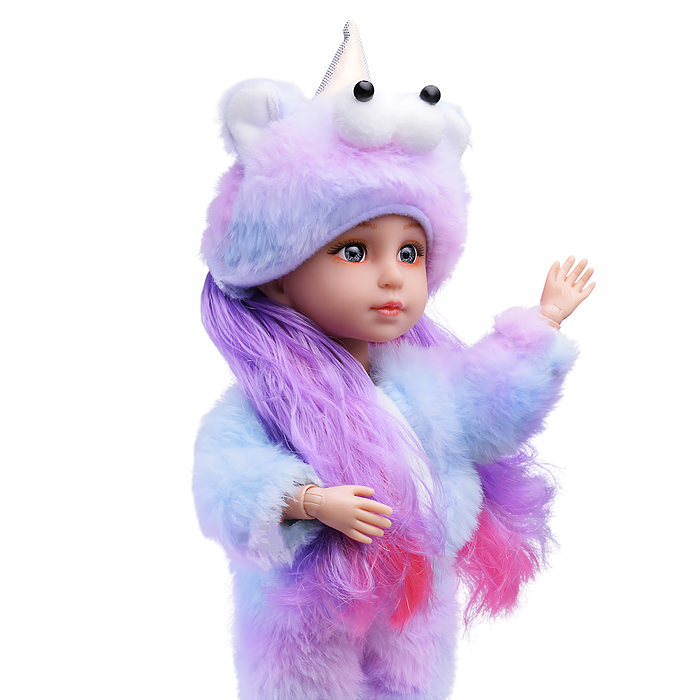Кукла QJ183C "Дарина" в костюме единорога, в коробке
