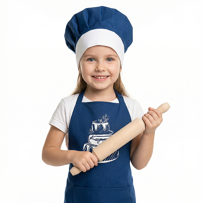 Набор "Кондитер" (100% хлопок) синий