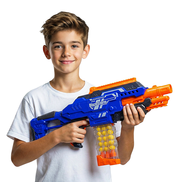 Бластер ZC7101 "Супер атака" с мягкими пулями, в коробке