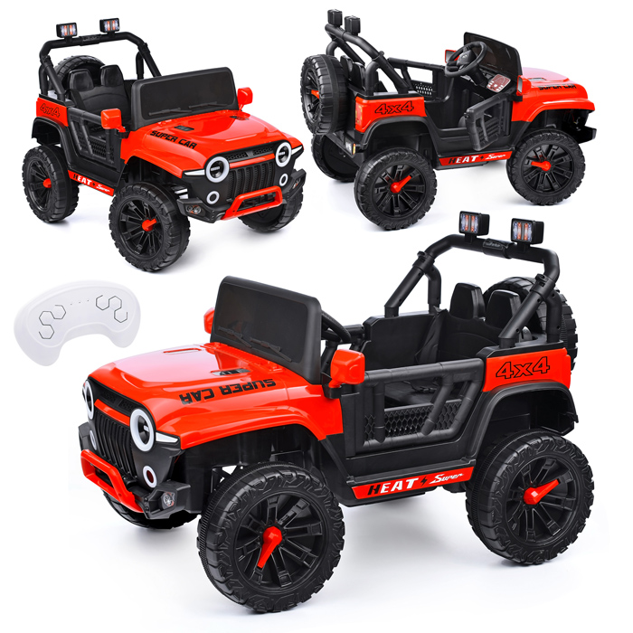 Электромобиль U023392Y "Крутой водитель" на аккумуляторе, с р/у управлением, в коробке (красный)