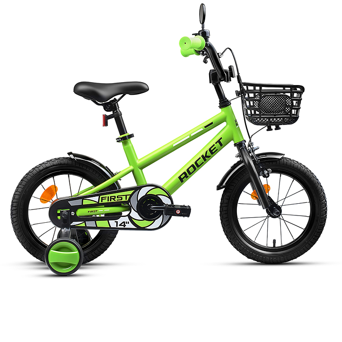 Велосипед 14" Rocket First, цвет зеленый 