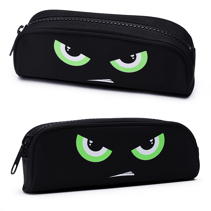 Пенал "Bad Boy" 22x7,5x5,5 см, овальный с крупной тракторной молнией для 60 предметов