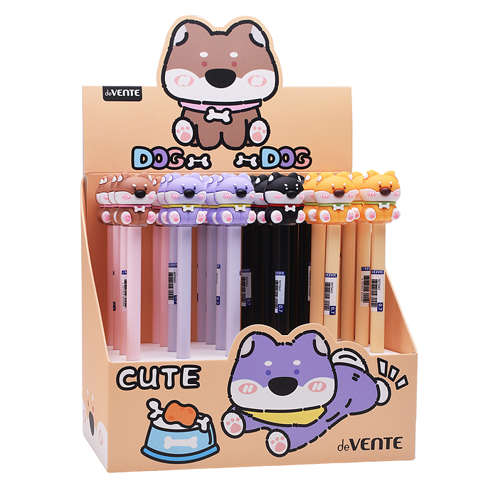 Ручка гелевая стираемая подарочная "Doggy" с декоративным элементом, d=0,5 мм, с ластиком