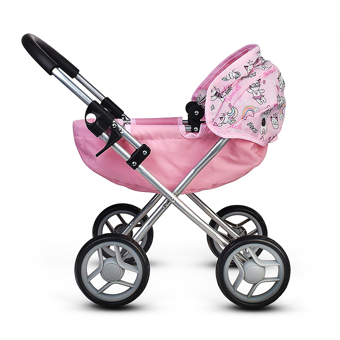 Коляская кукольная 9325A прогулочная, металлическая, складная 