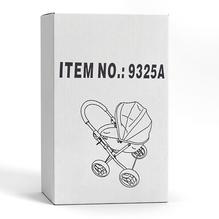 Коляская кукольная 9325A прогулочная, металлическая, складная 