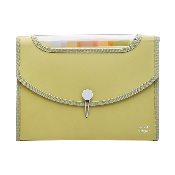 Папка-органайзер с 8-ю отделениями "SigNature" A4 (330x250х50 мм) полипропилен 650 мкм. оливковая