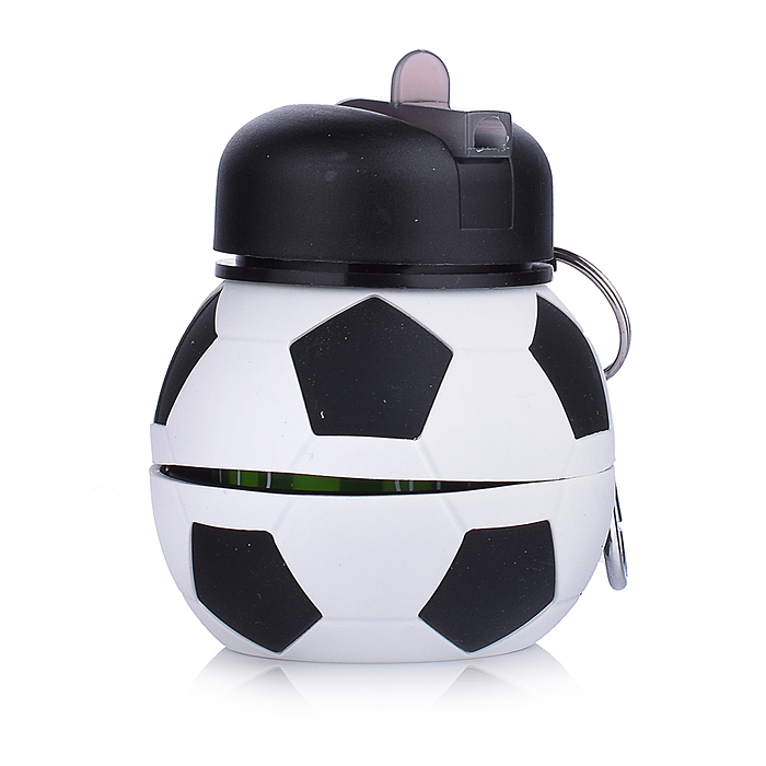 Бутылка складная 550 мл, герметичная, с пластиковыми деталями, с пластиковой крышкой и поильником, с