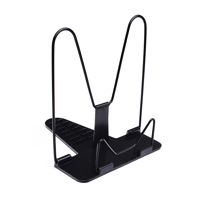 Подставка для учебников и книг "Attomex" 18x17 см, никелированный металл и пластик, черная