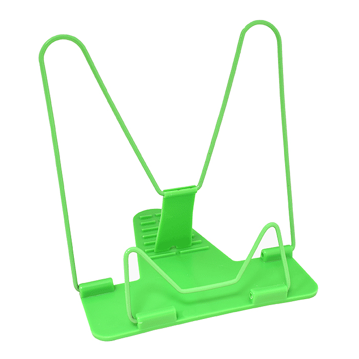 Подставка для учебников и книг "Attomex" 18x17 см, никелированный металл и пластик, зеленая