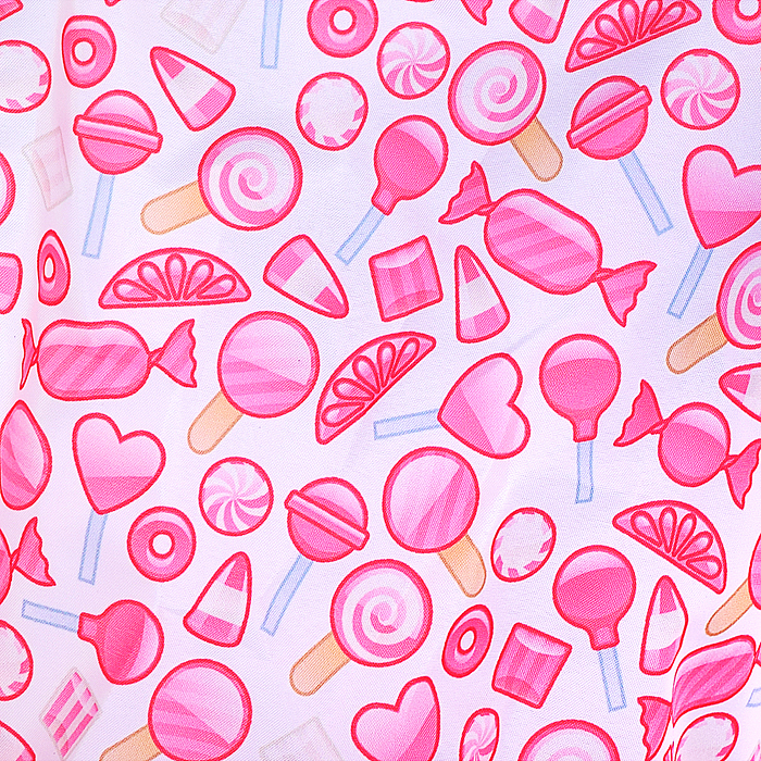 Коляская кукольная 9302 трость, металлическая, принт сладости