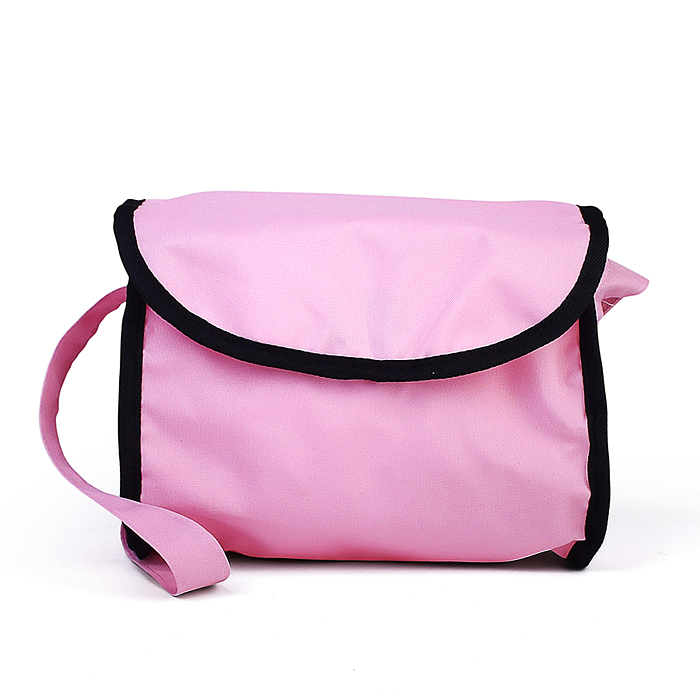 Коляска-люлька 9631A для кукол, металлическая, с сумкой, цвет ярко-розовый