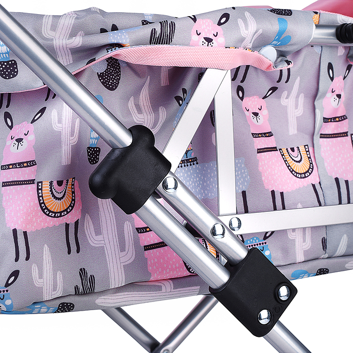 Коляская кукольная 9308 прогулочная, металлическая, складная