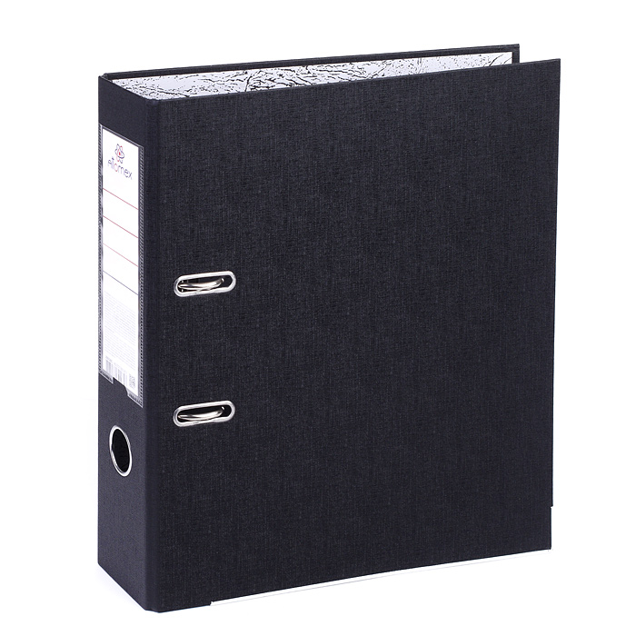 Фото к товару Папка с арочным механизмом "Attomex" A4 75 мм PP собранная, металлическая окантовка, запечатка фор Папка с арочным механизмом "Attomex" A4 75 мм PP собранная, металлическая окантовка, запечатка фор