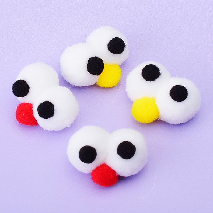 Декоративные украшения "Глазки и носик" 40 мм, в пластиковом пакете с блистерным подвесом, 