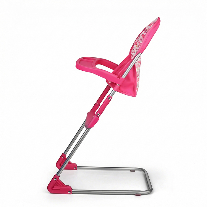 Стульчик для кормления кукольный 9630 металлический, принт сладости