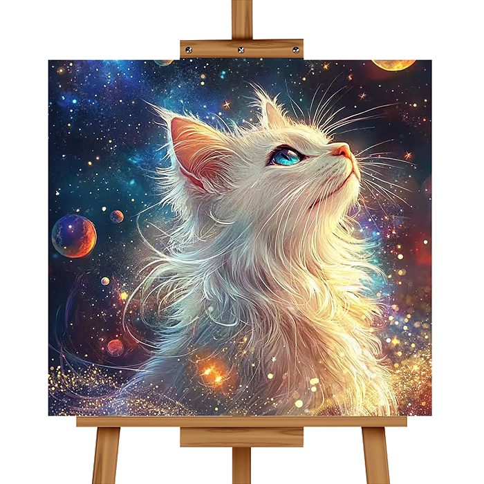 Мозаика алмазная MKA2020-70 "Мечта кошечки" (светится в темноте) 20*20 см.