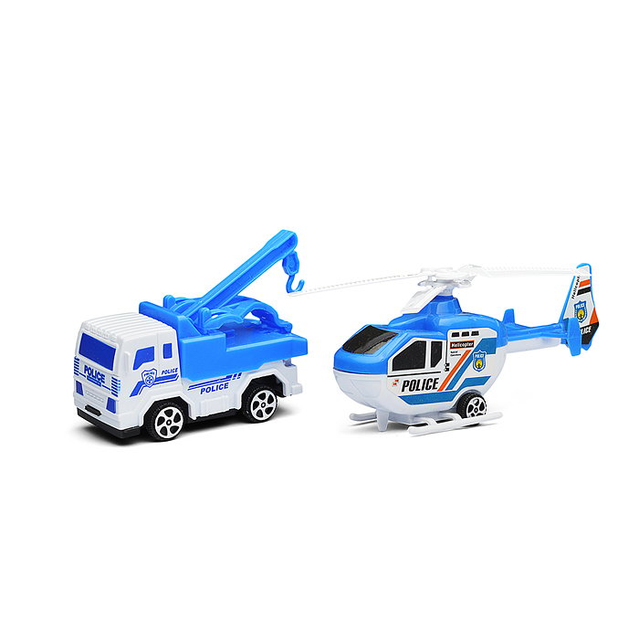 Автовоз 565-155A "Полиция" с техникой, под колпаком