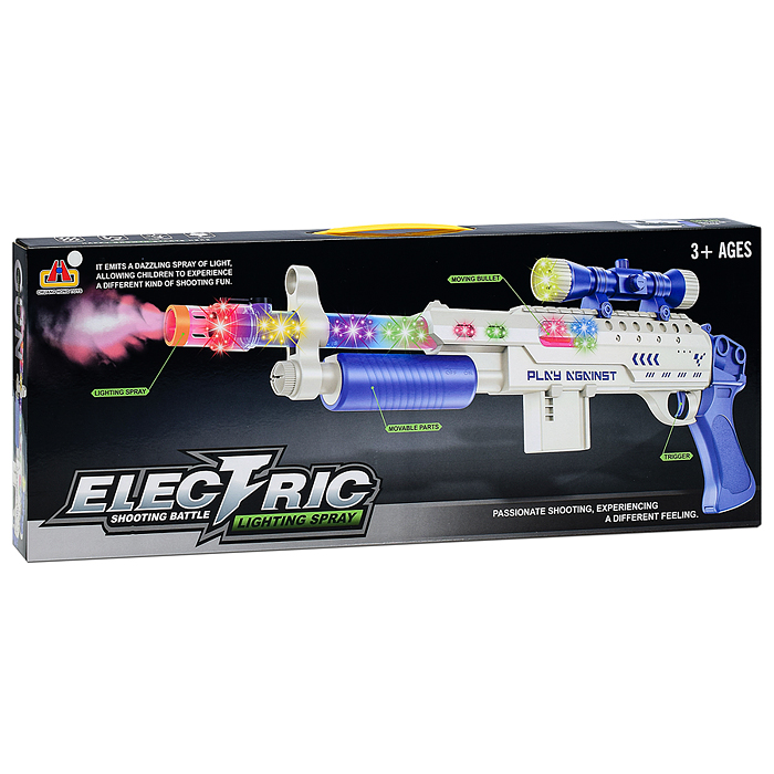 Автомат CH-189 "Ураган" (свет, звук)  в коробке