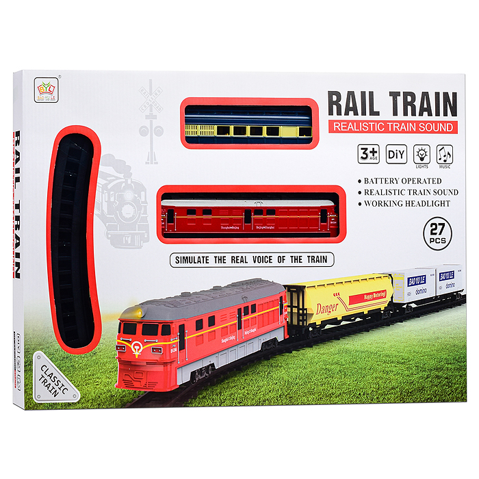 Фото к товару Железная дорога 5018B "Время дорог" (свет, звук) в коробке Железная дорога 5018B "Время дорог" (свет, звук) в коробке