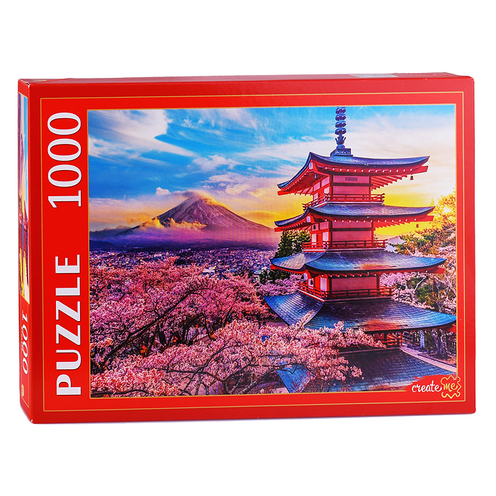 Пазлы 1000 "Япония закат над горой Фудзи"