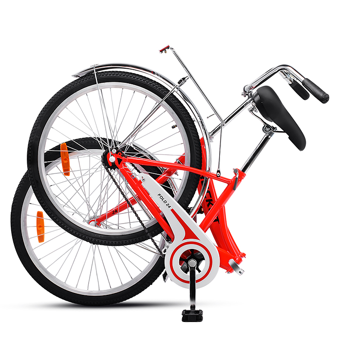 Велосипед 24" Rocket City Fold 24, цвет красный, размер 16"