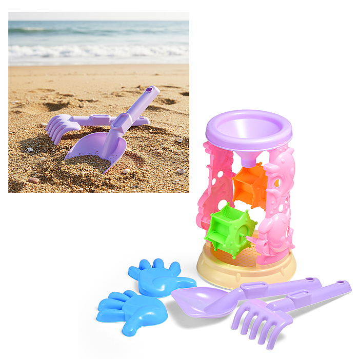 Набор для игры в песке 666-118TY "Заколдованный пляж" в сетке