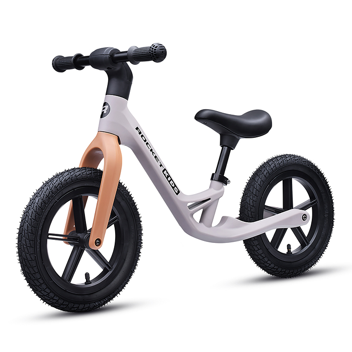 Беговел 12" Rocket, колеса надувные, рама нейлон, цвет серый