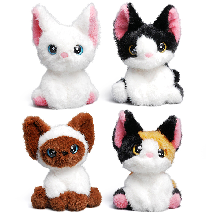 Мягкая игрушка M1695 "Кошка Ириска" 18 см