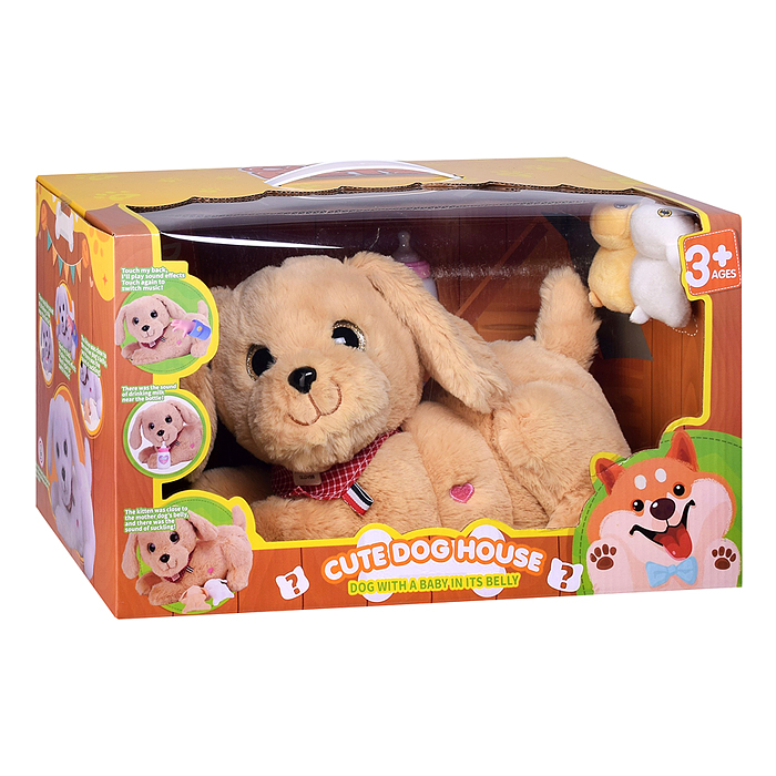 Собака 933-140E "Масик" на батарейках, в коробке