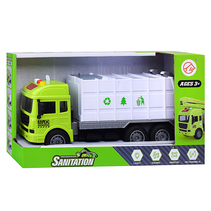Машина 346-1 "Мусоровоз‑Чистюля" в коробке 