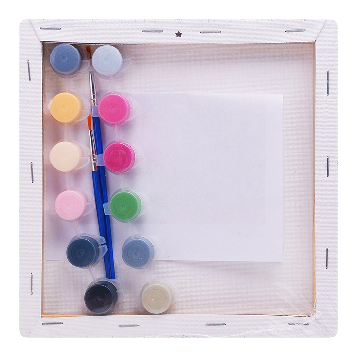 Картина по номерам "Чёрный лабрадор" 20х20см