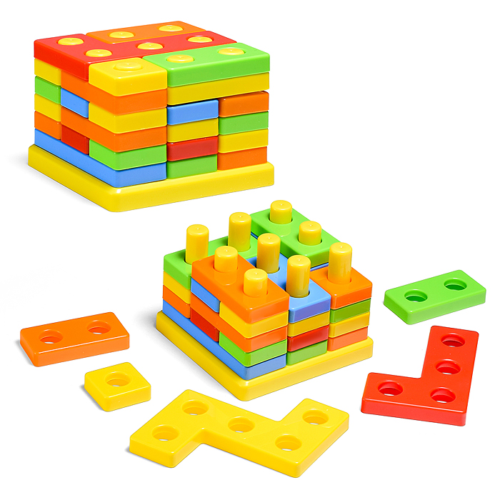 Игрушка развивающая "3D пазл" №1 (23 элемента) (в сеточке)